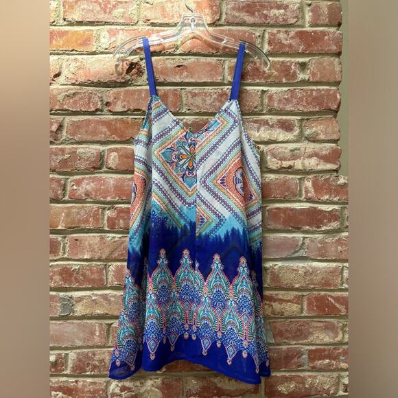 Pia Rossini Toulouse Beach Mini Dress Multi Women’s Size M/L - Picture 2 of 8